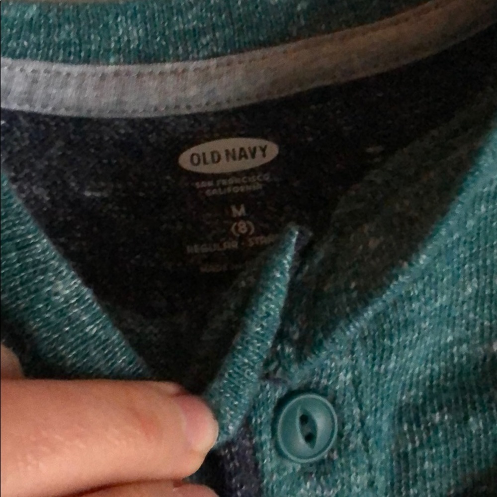 Old Navy boys button too green and blue - Picture 3 of 4